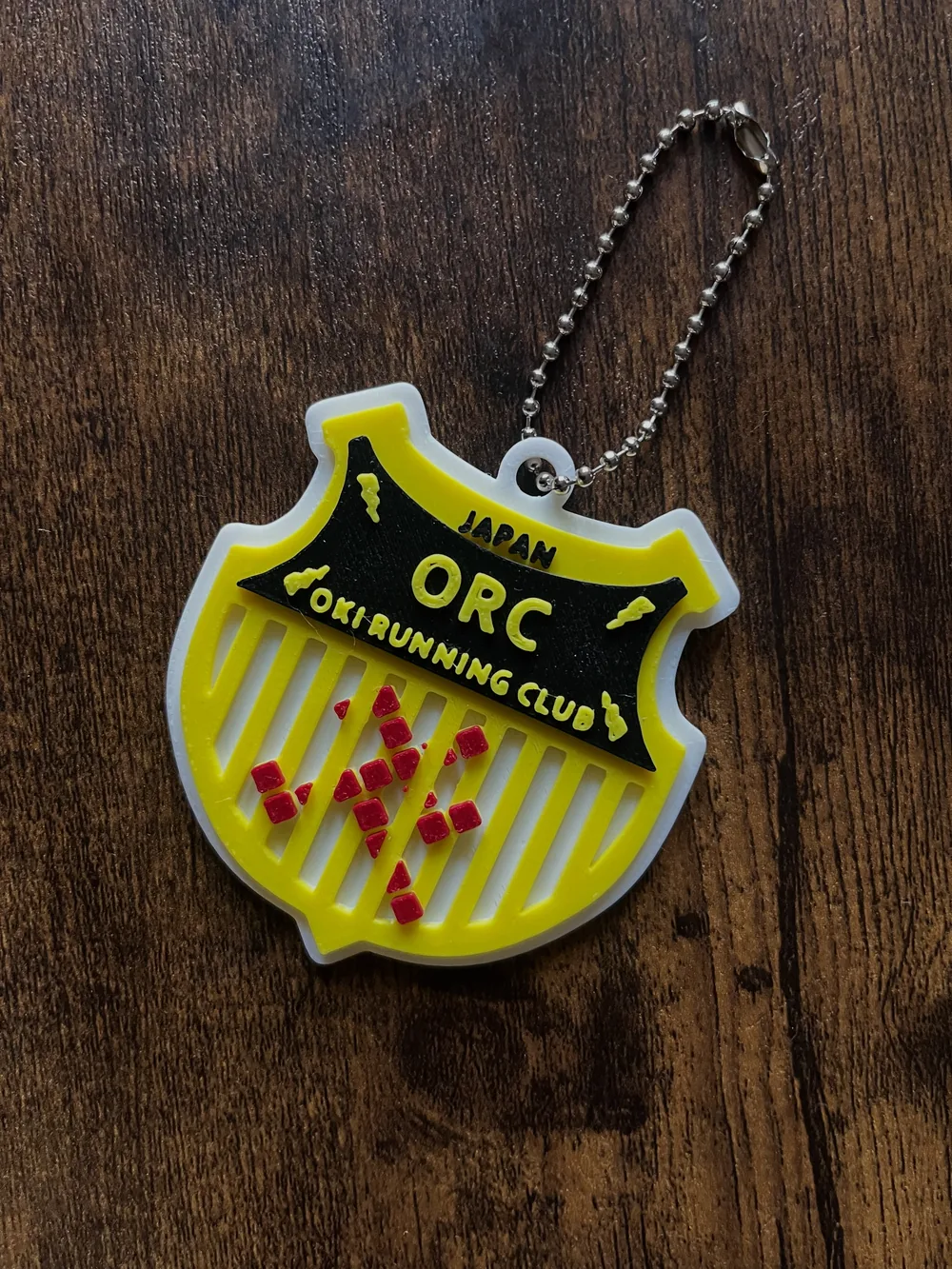 ランニングクラブの3Dキーホルダー